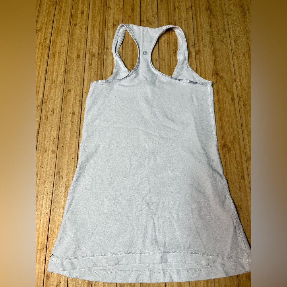 Lululemon White Racerback Tank Top
